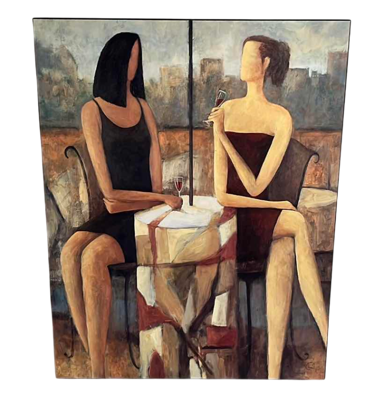 Photo 1 of “ON THE AVENUE” GLENN QUIST PRINTED ART 27” X 21”