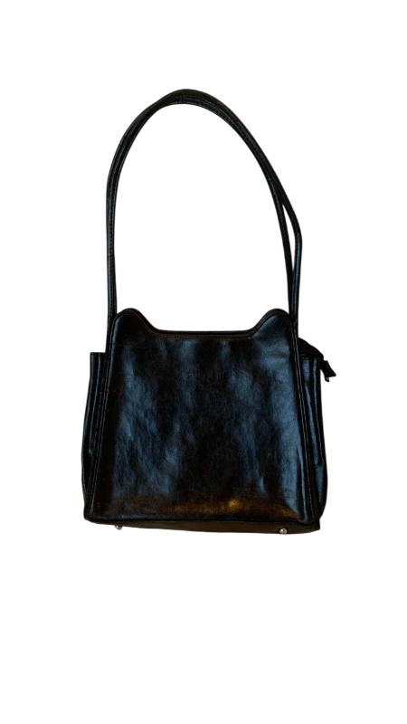 Photo 1 of GUCCI DOUBLE STRAP SHOULDER BLACK HANDBAG