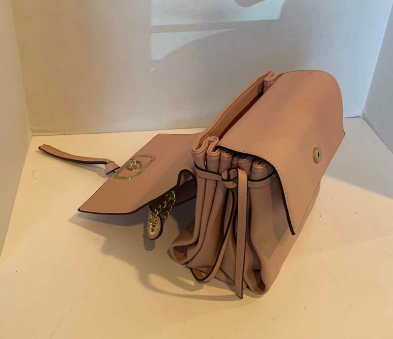 Photo 1 of TAN LEATHER VALENTINO V-RING EXPANDABLE SHOULDER BAG 