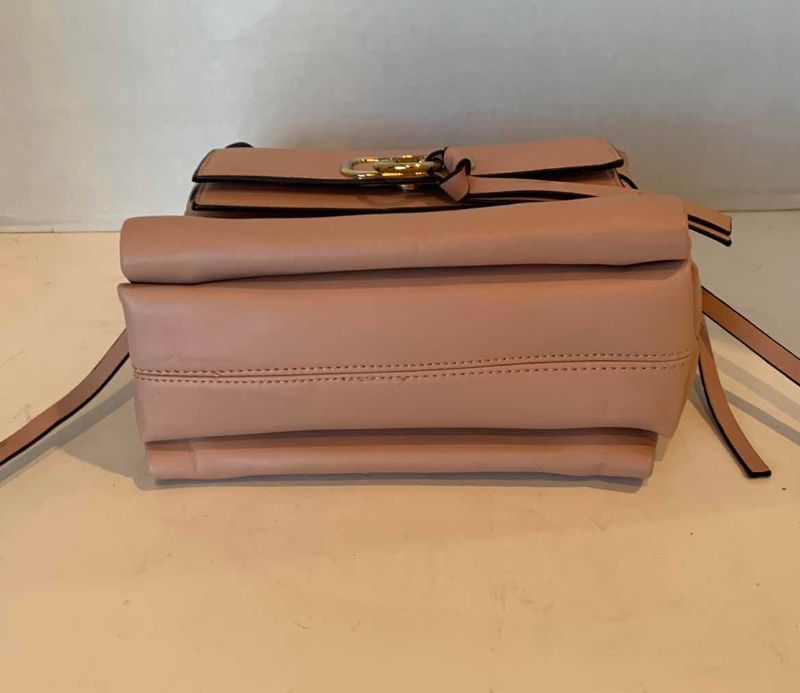 Photo 1 of TAN LEATHER VALENTINO V-RING EXPANDABLE SHOULDER BAG 