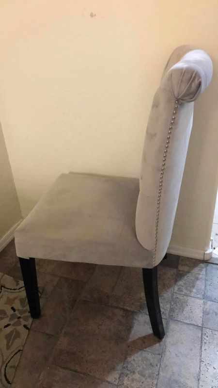 Photo 1 of RHINESTONE AND NAILHEAD TRIM DINING CHAIR