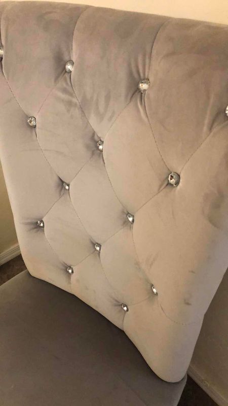 Photo 1 of RHINESTONE AND NAILHEAD TRIM DINING CHAIR