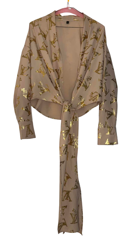 Photo 1 of LOUIS VUITTON FRONT TIE SHAWL (SIZE SM)