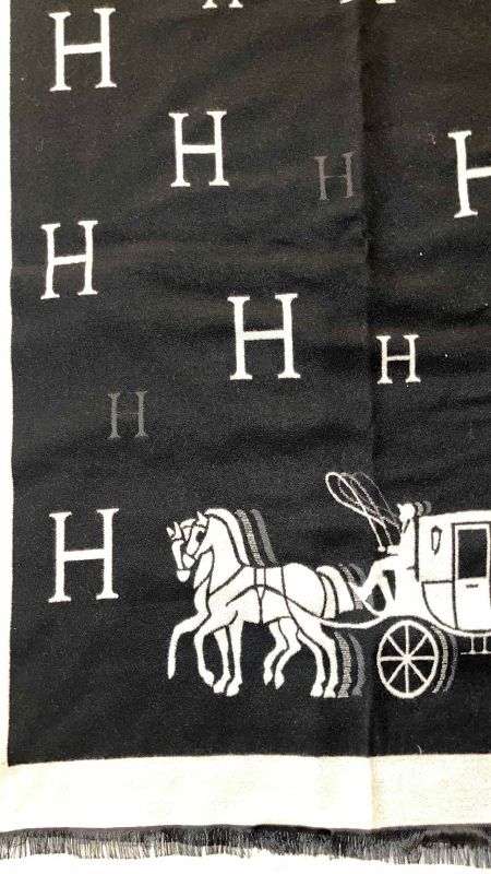 Photo 1 of HERMES CASHMERE WOOL SCARF 78" X 28"