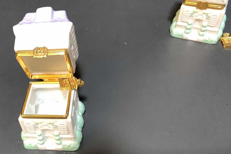 Photo 1 of 2-LENNOX FINE PORCELAIN “HEART AND HOME TREASURE BOX” 2000