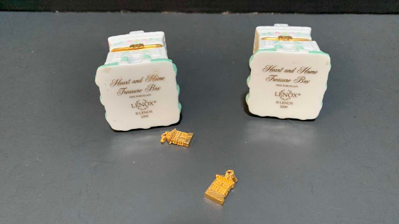 Photo 1 of 2-LENNOX FINE PORCELAIN “HEART AND HOME TREASURE BOX” 2000