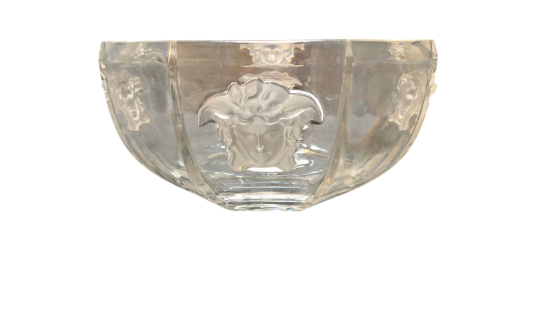 Photo 1 of VINTAGE VERSACE ROSENTHAL MEDUSA  LUMIERE CRYSTAL BOWL 8” OCTAGON