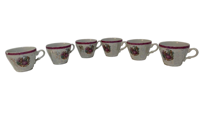 Photo 1 of 6-VINTAGE JAY’S JAPAN LUSTERWARE TEACUPS