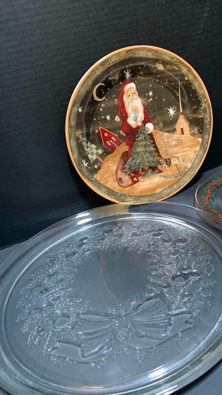 Photo 1 of CHRISTMAS PLATES, SANTA CAKE CUTTER AND DECOR