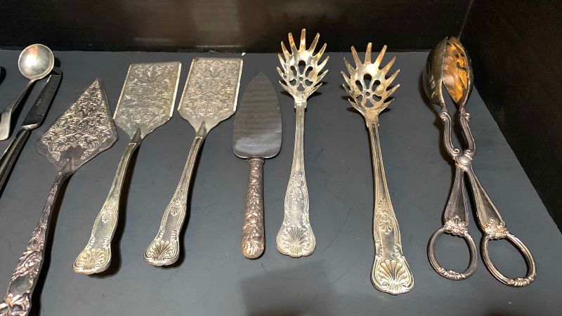 Photo 1 of 12-PIECES OF SILVER COLOR SERVICE WARE