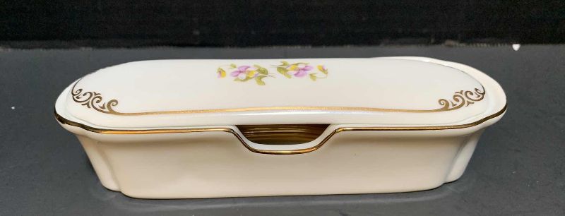 Photo 1 of 6-UNION CRAFT ENAMELED SPOONS AND PORCELAIN CASE MADE IN JAPAN
