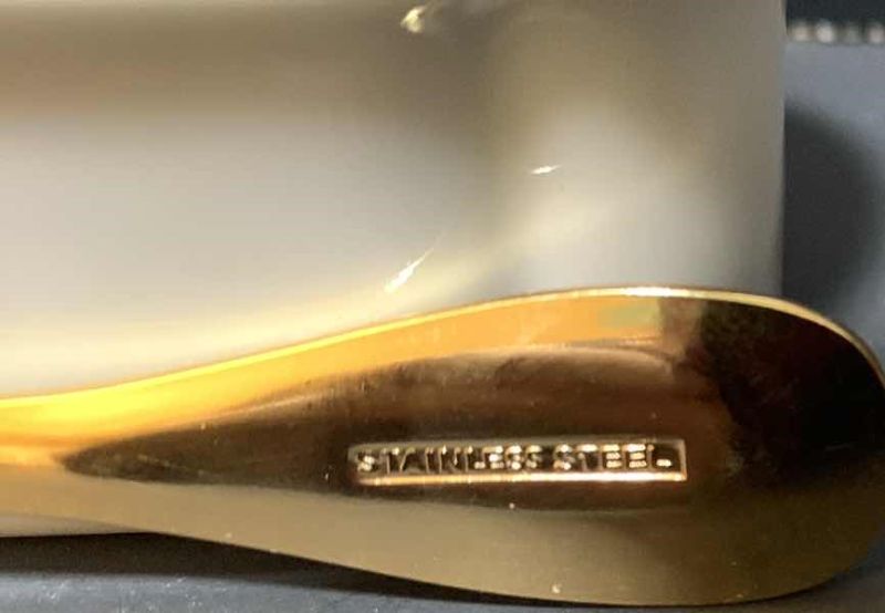 Photo 1 of 6-UNION CRAFT ENAMELED SPOONS AND PORCELAIN CASE MADE IN JAPAN