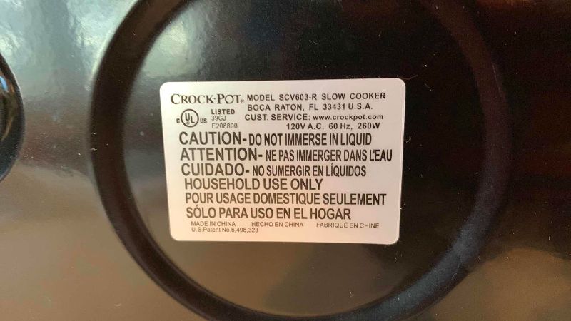 Photo 1 of CROCK POT SLOW COOKER MODEL SCV603-R