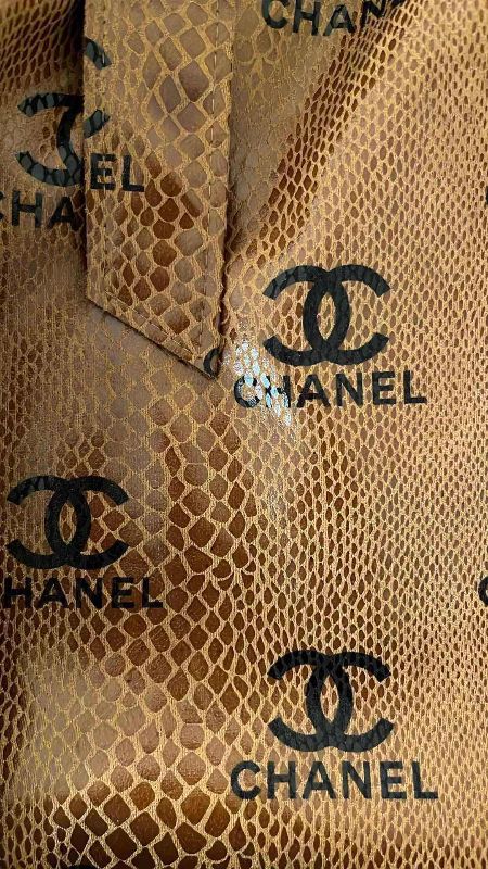 Photo 1 of FAUX CHANEL SNAKE SUEDE TRENCH COAT SIZE SMALL