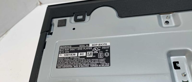 Photo 1 of SONY BLU-RAY DISC/DVD PLAYER MODEL BDP-BX370