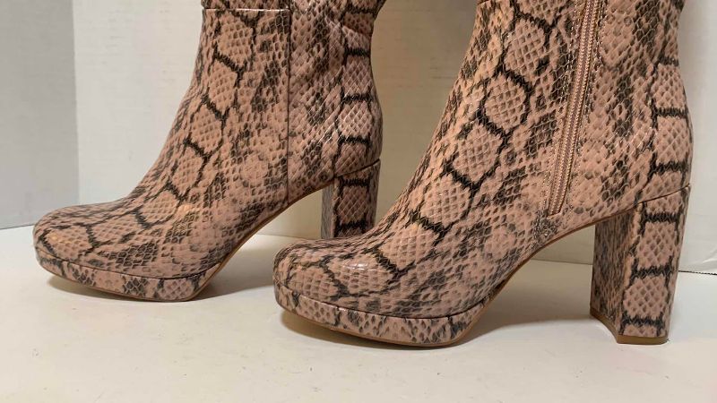 Photo 1 of WOMENS THIGH HIGH FAUX SNAKESKIN BOOTS SIZE 7