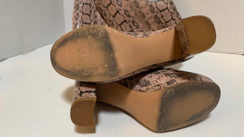 Photo 1 of WOMENS THIGH HIGH FAUX SNAKESKIN BOOTS SIZE 7