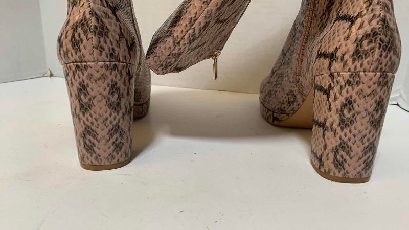 Photo 1 of WOMENS THIGH HIGH FAUX SNAKESKIN BOOTS SIZE 7