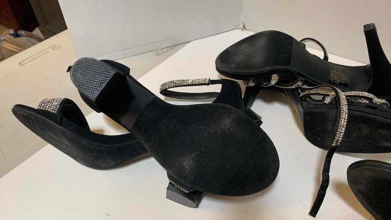 Photo 1 of 4-RHINESTONES EVENING SHOES SIZE 7-8
