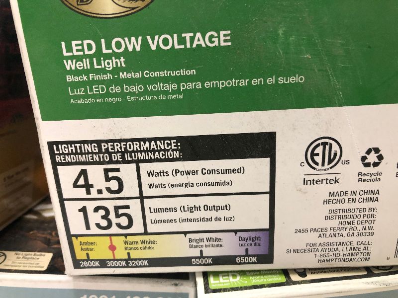 Photo 1 of 8-HAMPTON BAY LED LOW VOLTAGE WELL LIGHTS 1001 492 892