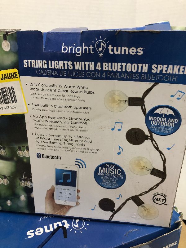 Photo 1 of 4-BRIGHT TUNES STRING LIGHTS WITH 4 BLUETOOTH SPEAKERS