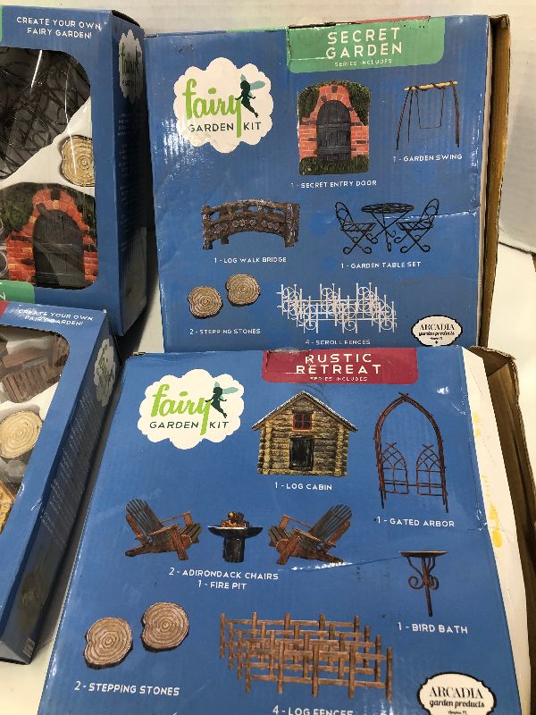 Photo 1 of 4-FAIRY GARDEN KITS: SECRET GARDEN AND RUSTIC RETREAT