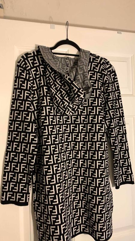 Photo 1 of FAUX FENDI KNIT HOODED SWEATER SIZE L