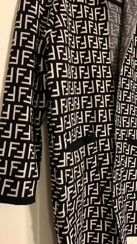 Photo 1 of FAUX FENDI KNIT HOODED SWEATER SIZE L