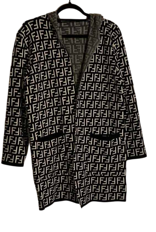 Photo 1 of FAUX FENDI KNIT HOODED SWEATER SIZE L
