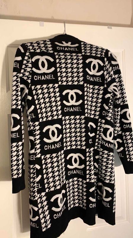 Photo 1 of FAUX CHANEL KNIT SWEATER SIZE L