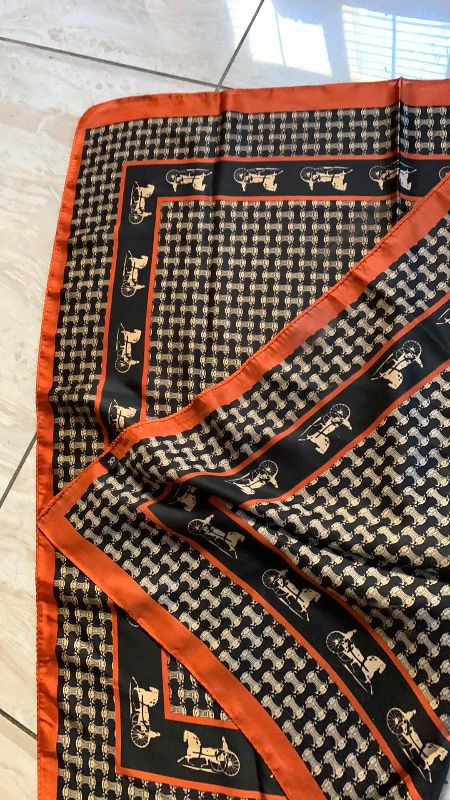 Photo 1 of FAUX HERMES SCARF 27” X 26”
