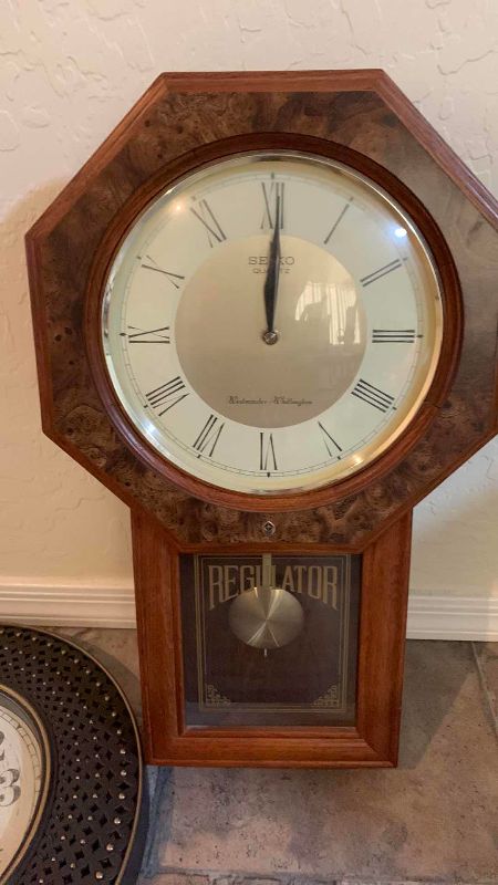 Photo 1 of 3-WALL CLOCKS SEIKO