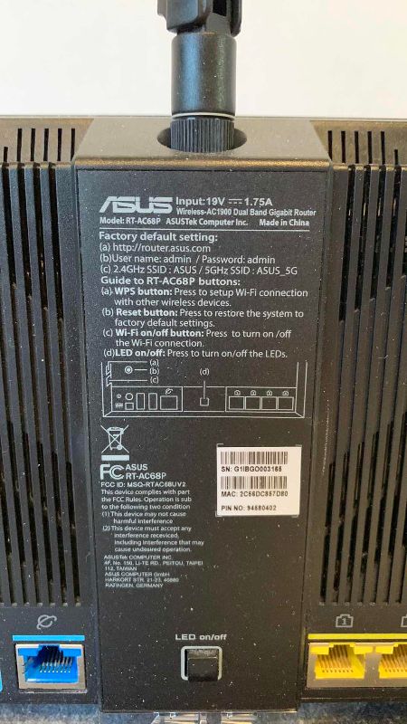 Photo 1 of ASUS AC1900 DUAL BAND 802.11AC GIGABIT ROUTER