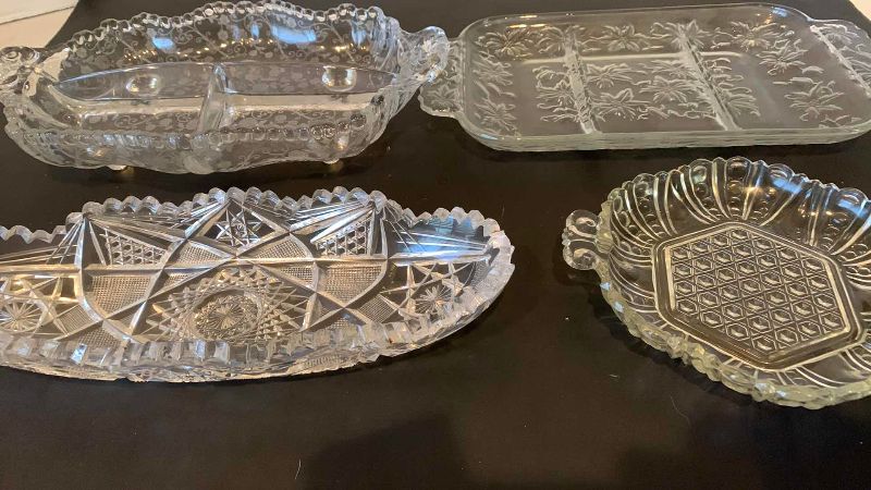 Photo 1 of 4-CRYSTAL CANDY DISHES