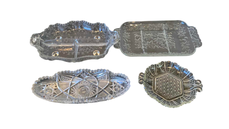 Photo 1 of 4-CRYSTAL CANDY DISHES