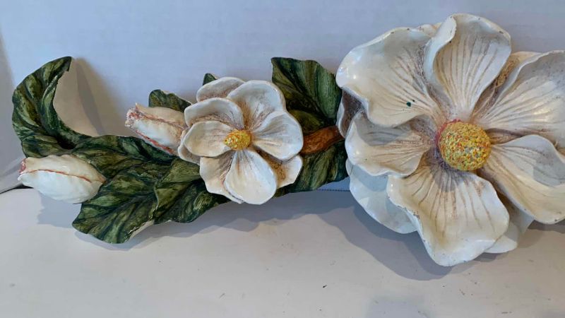 Photo 1 of MAGNOLIA RESIN WALL HANGING 22” WIDE