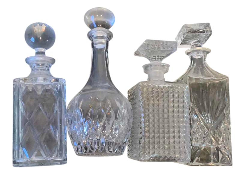Photo 1 of 4-CRYSTAL LIQUOR DECANTERS