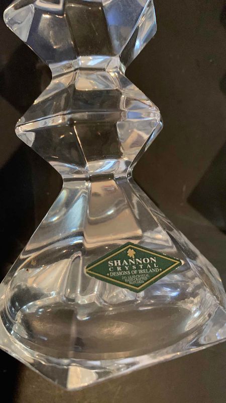 Photo 1 of 2-SHANNON CRYSTAL CANDLE STICKS MADE IN IRELAND