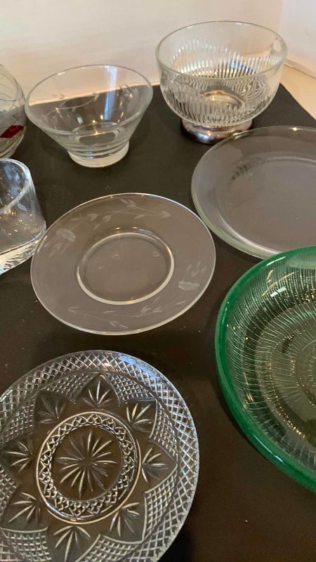 Photo 1 of ASSORTED GLASSWARE