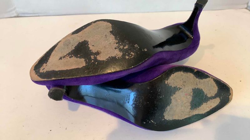 Photo 1 of WOMENS CHARLES JOURDAN PURPLE SUEDE DRESS SHOES SIZE 7.5