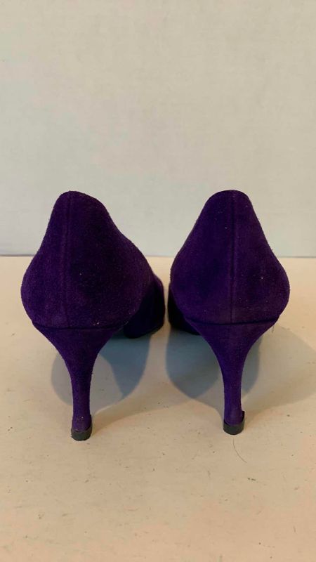 Photo 1 of WOMENS CHARLES JOURDAN PURPLE SUEDE DRESS SHOES SIZE 7.5