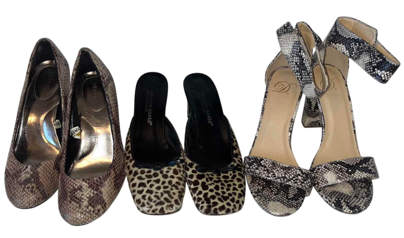 Photo 1 of 3-ANIMAL PRINT HEELS SIZE 7 1/2