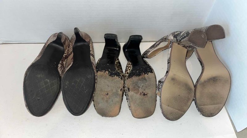 Photo 1 of 3-ANIMAL PRINT HEELS SIZE 7 1/2