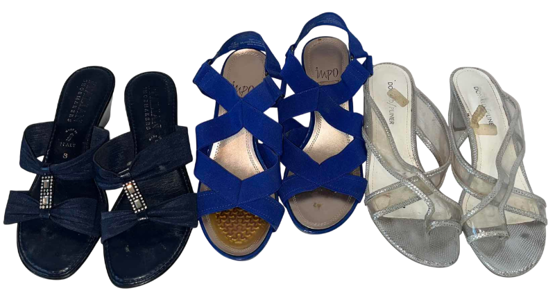 Photo 1 of 3-EVENING SANDAL HEELS SIZE 8