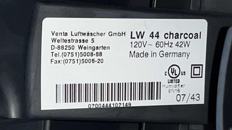 Photo 1 of VENTA LW25 ORIGINAL EVAPORATIVE HUMIDIFIER WITH EXTRA FILTERS