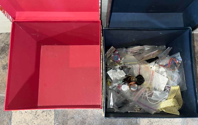 Photo 1 of STORAGE BOXES WITH CRAFTS ITEMS