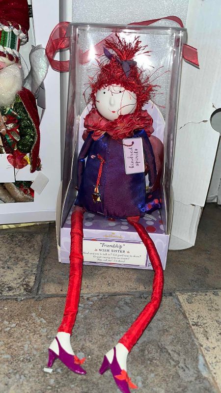 Photo 1 of HALLMARK WISH SISTERS DOLLS AND MARK ROBERTS CHRISTMAS ORNAMENT