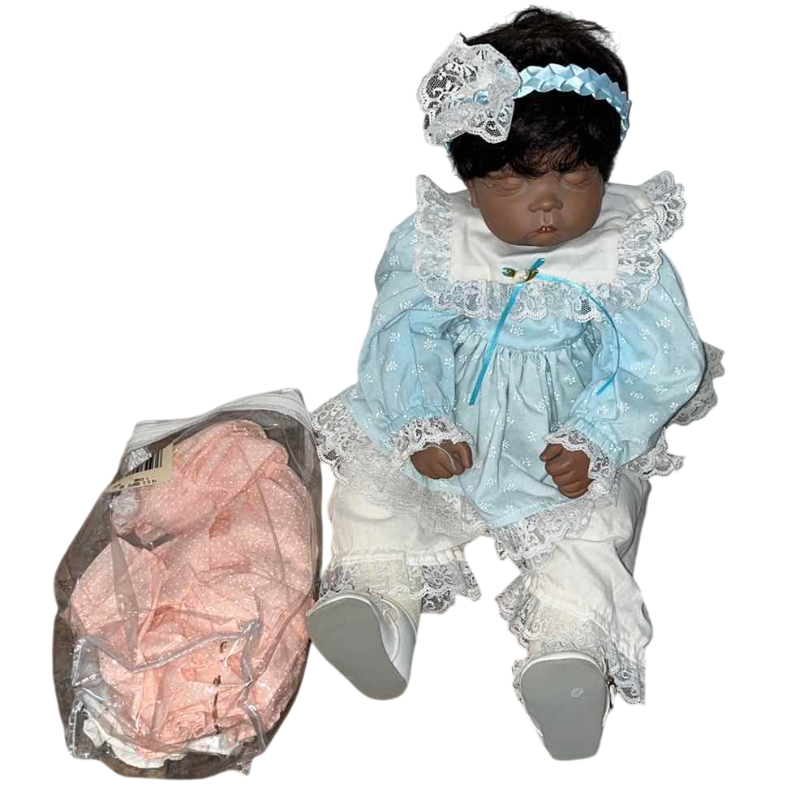 Photo 1 of VINTAGE LEE MIDDLETON PORCELAIN DOLL WITH EXTRA CLOTHES