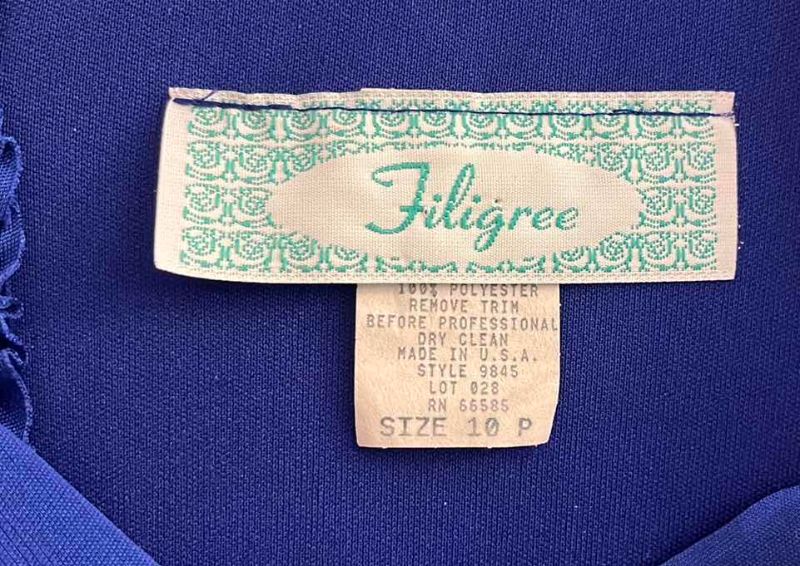 Photo 1 of FILIGREE EVEING OUT BLUE BEADED DRESS SIZE 10
