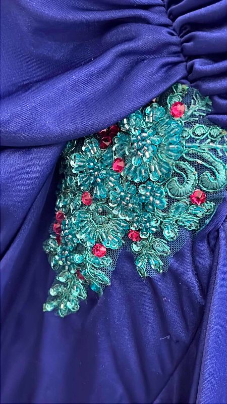 Photo 1 of FILIGREE EVEING OUT BLUE BEADED DRESS SIZE 10
